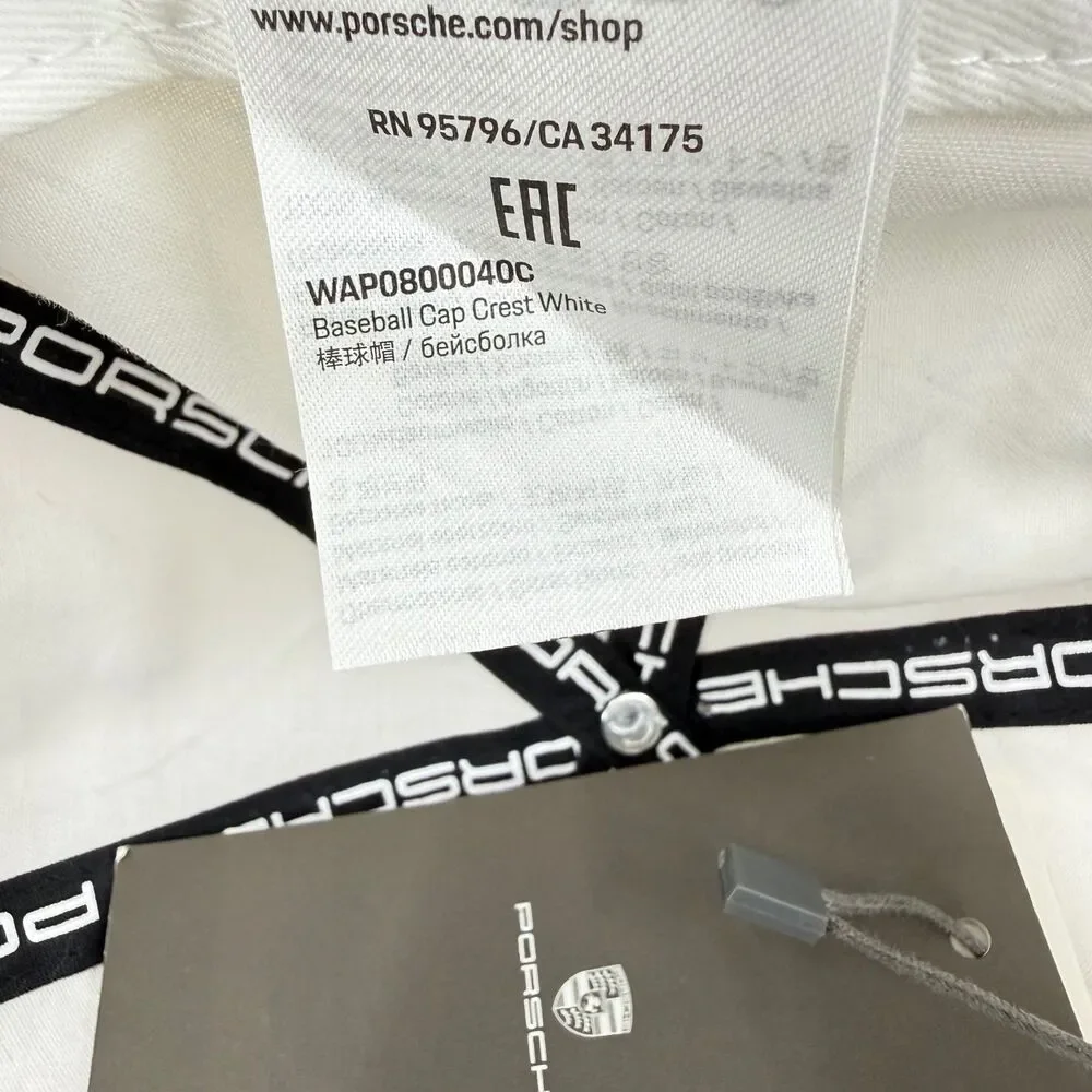 NWT Porsche Crest Adjustable Essential Baseball Cap Cream